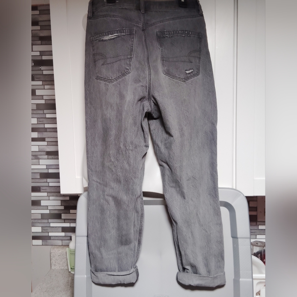 American Eagle Ripped Distressed Jeans Sz-8 - Picture 3 of 6